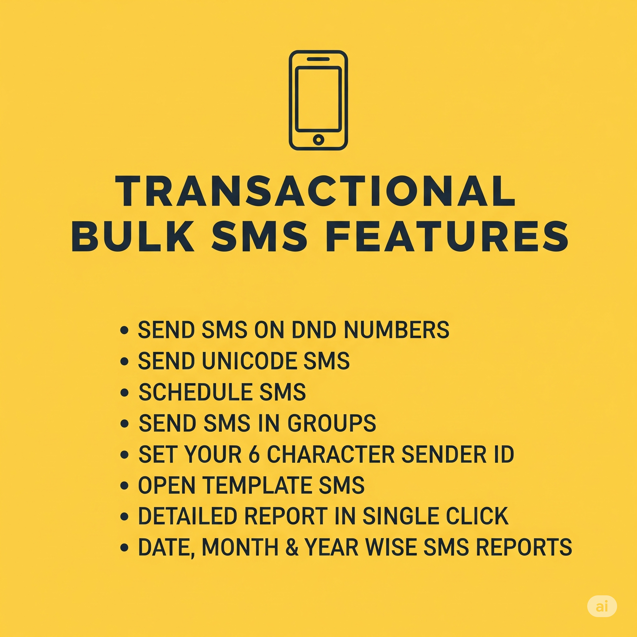 Features of transactional sms service